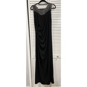 David Meister Black Gown with Rhinestones